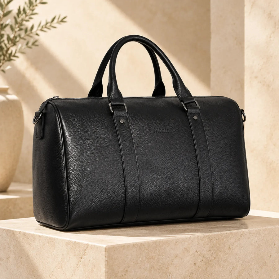 Leather travel bag