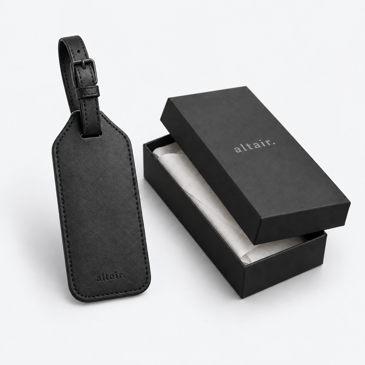 Altair Leather Luggage Tag